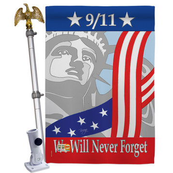 September 11th Americana Patriotic House Flag Set