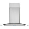 Stainless Steel and Glass Range Hood 30" With LED Buttons