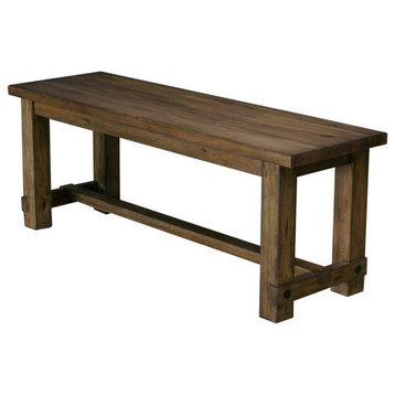 A-America Anacortes Solid Wood Dining Bench in Salvage Mahogany