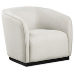 Meridian Furniture - Mylah Upholstered Chair, Beige - Make this Mylah polyester fabric chair the centerpiece of a cozy reading nook in your family room or elsewhere. This handsome chair features soft beige polyester fabric from top to bottom for a look that wows from all angles. The neutral color blends easily with other decorative items in your space, and the black finish solid wood base adds a pretty contrast while giving the chair an impeccably durable slant.