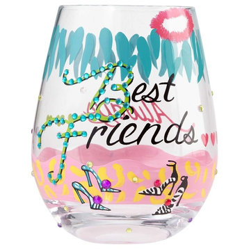 "Best Friends" Stemless Wine Glass