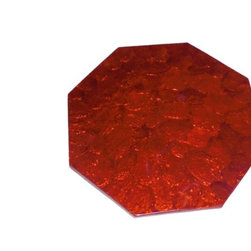 Octagonal Red Mother of Pearl Lazy Susan - Pantry And Cabinet Organizers