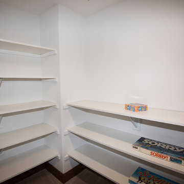 Walk-in closeting lower level