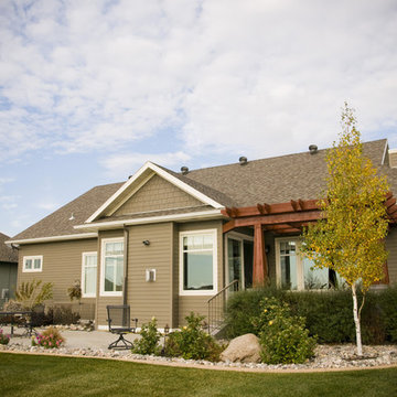 Cottage-Style Rambler--Rear View
