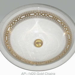 Hand Painted Undermounts by Atlantis Porcelain - Bathroom Sinks