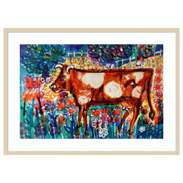 Cow by Brenda Brin Booker Framed Wall Art 41 x 30
