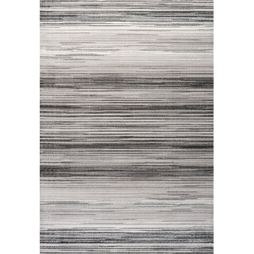Austin Gradient Striped Gray/Black 4'x6' Area Rug