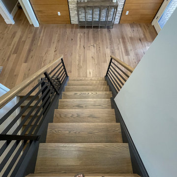 Project #113 | Freestanding Open-Riser Staircase with Twin Stringers
