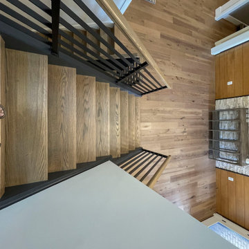 113_Floating Straight- Stringers with No Risers in Contemporary Home, Bethesda M