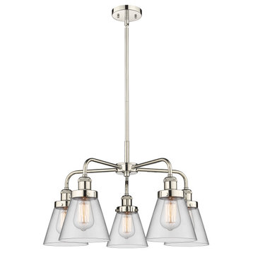 Innovations Cone 5 24.25" Chandelier Polished Nickel