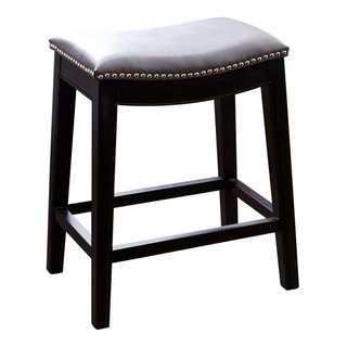 Rivoli Leather Nailhead Trim Counter Stool - Transitional - Bar Stools And Counter  Stools - by Abbyson Living | Houzz