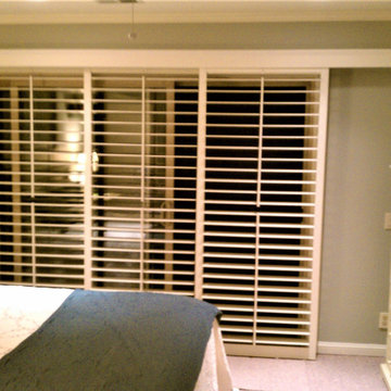 Sliding Patio Door - Plantation Shutters