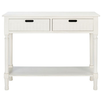 Gracyn 2 Drawer Console Distressed White