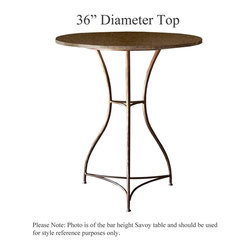 Savoy Counter Height Table with 36in. Diameter Top by Charleston Forge - Dining Tables