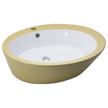 Ucore 23.5" Ceramic Oval Vessel Sink Basin