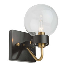 Artcraft Chelton Wall Light AC11421CL - Matte Black & Harvest Brass