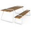Clipboard Bench, White, Cumaru Wood, Garden Furniture