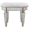 Butler Specialty Company Garbo Mirrored Vanity 24"W Stool - Silver