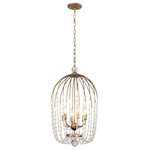Varaluz Lighting - Varaluz Lighting 343F06HG Voliere - 16.75 Inch 6 Light Pendant - Parasol frames meet their crystal crush in this neVoliere 16.75 Inch 6 Havana Gold Faceted  *UL Approved: YES Energy Star Qualified: n/a ADA Certified: n/a  *Number of Lights: Lamp: 6-*Wattage:60w Candelabra Base bulb(s) *Bulb Included:No *Bulb Type:Candelabra Base *Finish Type:Havana Gold
