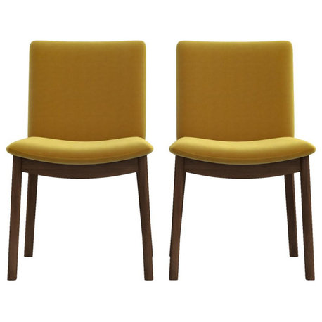 Laura Mid-Century Modern Solid Wood Dining Chair (Set of 2)