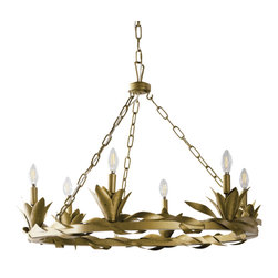 Bloom Chandelier Brass Round - Chandeliers