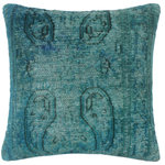Bareens Designer Rugs - Rustic Pace Vintage Distressed Handmade Rug Pillow - Embellish your home with this timeless casual chic handmade throw pillow made with antique vintage distressed wool rug. A modern look on the timeless antique distressed pattern this elegant pillow provides texture and dimension. A mesmerizing addition to any decor, this beautiful, elegant pillow features beautiful colors with unique design made by skilled artisans. An intricate design and exquisite coloration make this handmade pillow a standout piece in any decor.