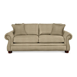 Pembroke Premier Sofa by La-Z-Boy shown in Khaki - Products