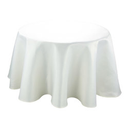 Xia Home Fashions - Samantha Collection, White, 72" Round - Tablecloths