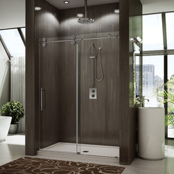Fleurco Kinetik In-Line 45"-47" One-Sided Door and Panel with Flush-Pull Handle - Bath Products