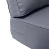 Piped Trim Medium 24x26x6 Deep Seat Back Cushion Slip Cover Set AD001