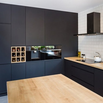 Matte Black Modern Kitchen