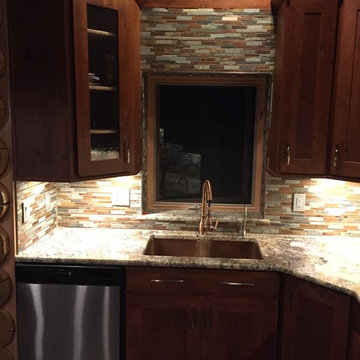 Large Mtn. Log Home Refaced Cherry Kitchen with Showplace Pendleton W