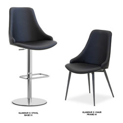 Glamour S Barstool with Matching Glamour S Chair - Bar Stools and Kitchen Stools