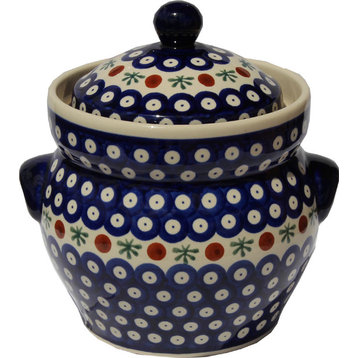 Polish Pottery Fermenting Crock Pot 7 Cups, Pattern Number: 41