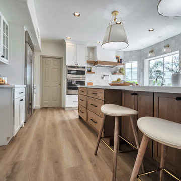 Transitional Kitchen Remodel with Two Tone White Oak