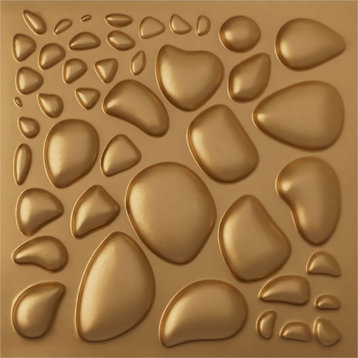 Shale EnduraWall Decorative 3D Wall Panel, 19.625"Wx19.625"H, Gold