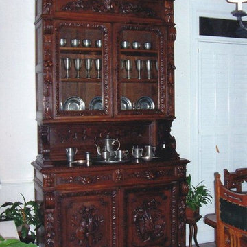 French Antique Hunting Style Dining Room