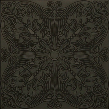 20"x20" R39 Styrofoam Ceiling Tile, Black