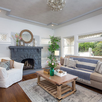 Hamptons-inspired casual/chic restoration of a grand Glenview Craftsman