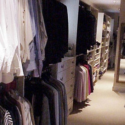 Antique White Master Bedroom Closet - Closet Organizers