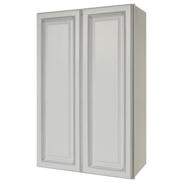 Sunny Wood RLW2742-A Riley 27"W x 42"H Double Door Wall Cabinet - White