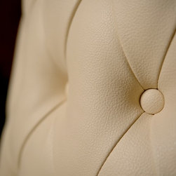 Cream Faux Leather Circle Borne Settee Sofa - Products