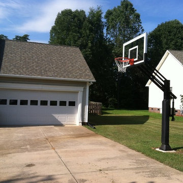 Dawn H's Pro Dunk Gold Basketball System on a 40x20 in Rockwell, NC