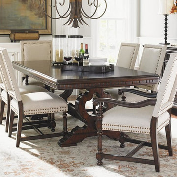 Kilimanjaro Seven Piece Expedition Table And Cape Verde Upholstered Chairs Set