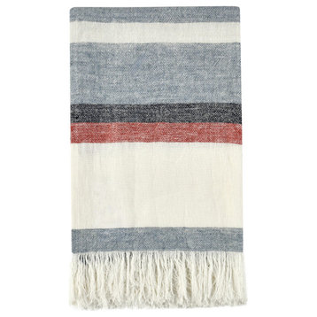 Talara 100% Belgian Linen 50"x70" Throw Blanket Blanket by Kosas Home