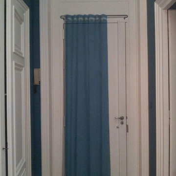 Faux drapé sur porte blindée