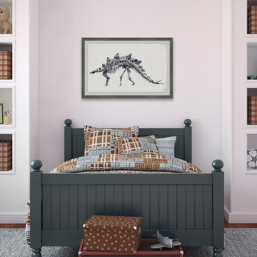 "Big Stegosaurus Skeleton" Framed Painting Print