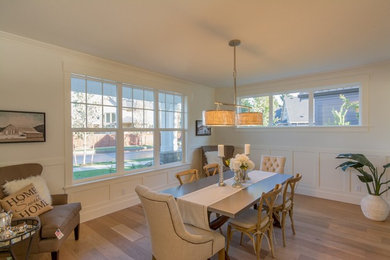 Dining room - farmhouse dining room idea in Portland