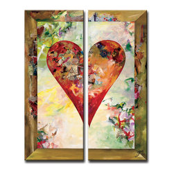 Ready2HangArt - Heartwork "Connected3" 2-Piece Canvas Art Set - Prints And Posters