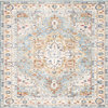 Pasargad Home Heritage Collection Power Loom Rug, Light Blue/Ivory, 6'x6'